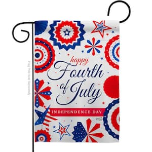 13 in. x 18.5 in. Red White July 4 Patriotic Double-Sided Garden Flag Patriotic Decorative Vertical Flags