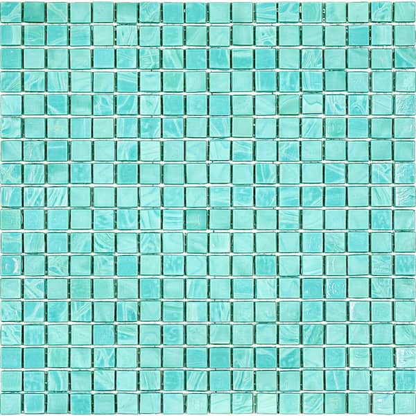 Apollo Tile Skosh 4 in. x 6 in. Glossy Mint Green Glass Mosaic Uniform square Wall & Floor Sample Tile (0.13 sq. ft./Piece) (1-Pack)
