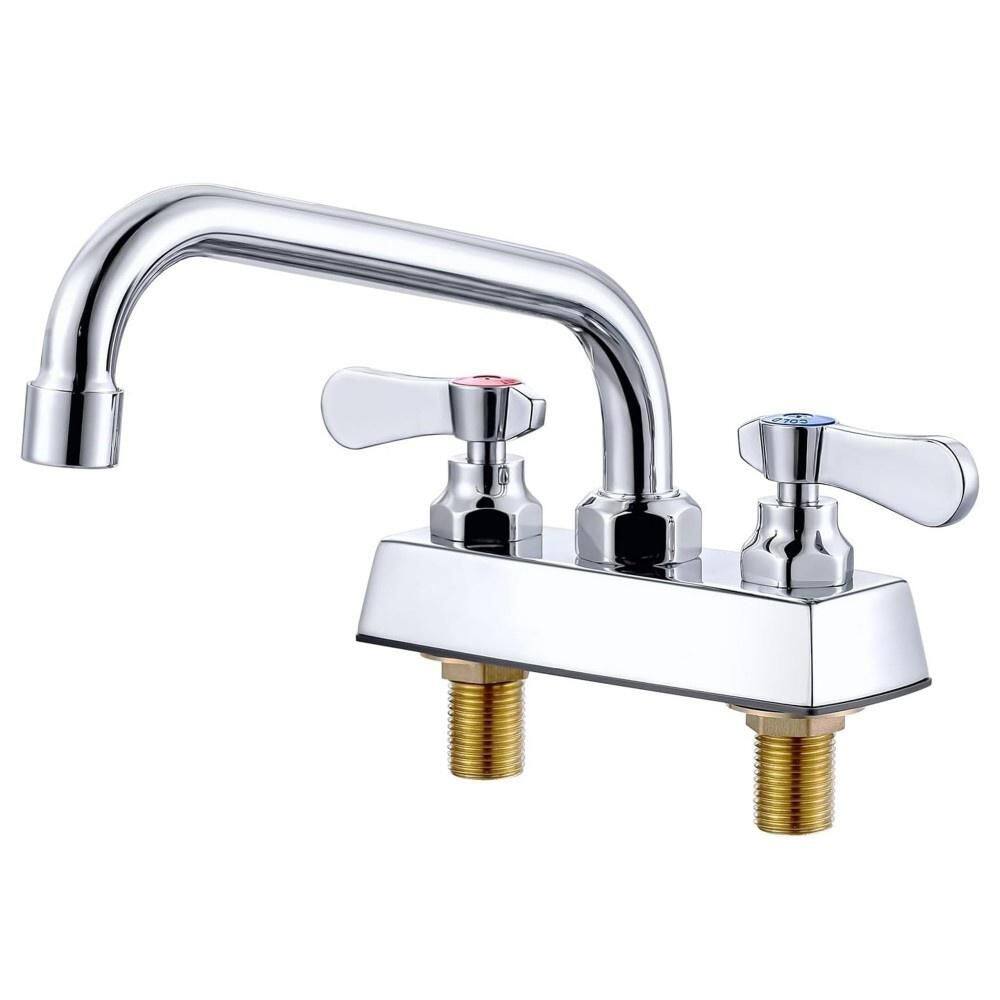 1-Piece Kitchen Sink Faucet with Aerators Hardware, Chrome Polished Brass Dual Handle 360 Swivel Water Saving Faucet price history on PriceWatchPro