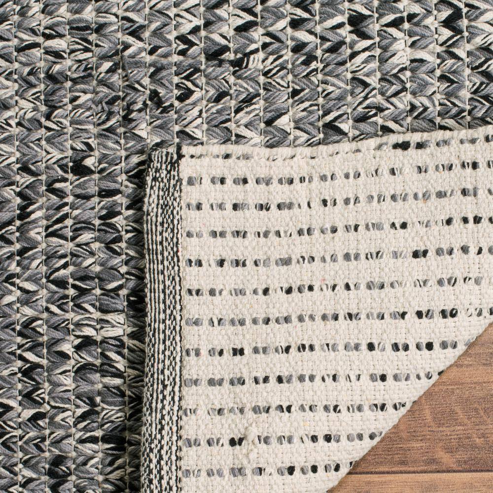 Coastal Charm Handwoven Cotton Runner Rug - 2'3" x 7', Gray Geometric