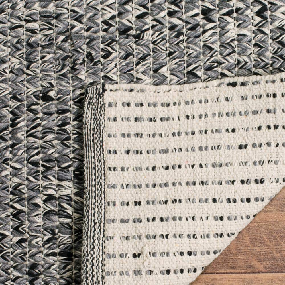 Montauk 6' x 6' Gray Cotton Handmade Reversible Rug