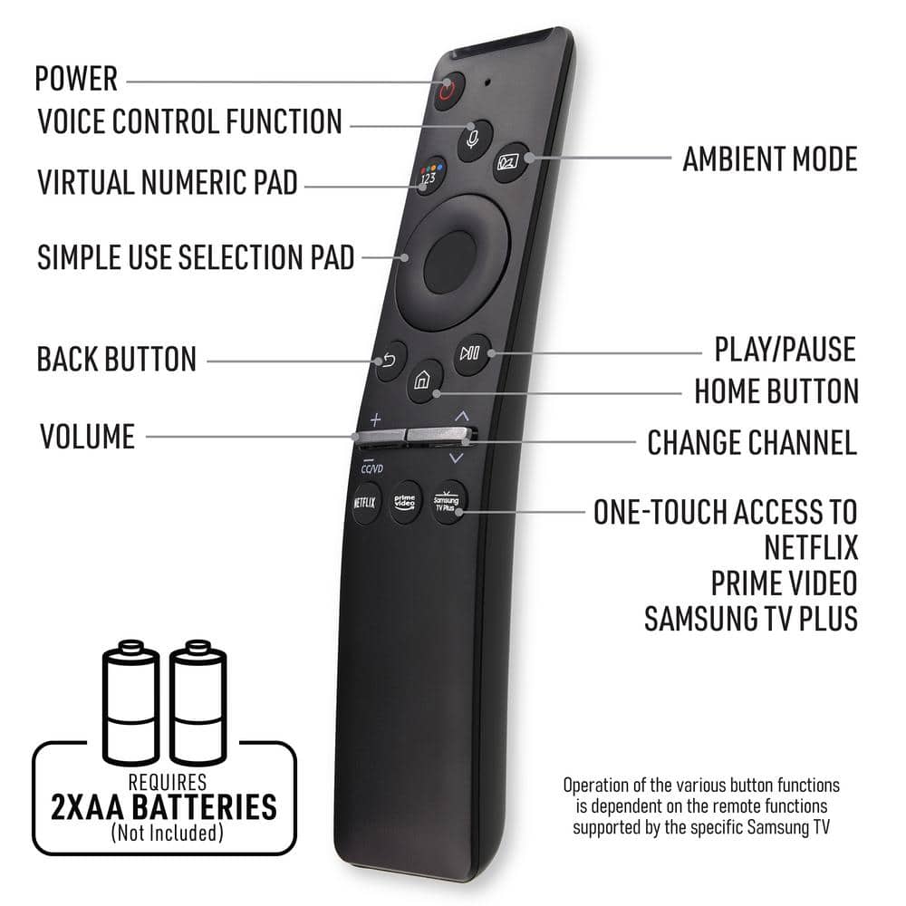 Universal Black Bluetooth Voice Control TV Remote