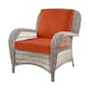 Hampton Bay Beacon Park Gray Wicker Outdoor Patio Stationary