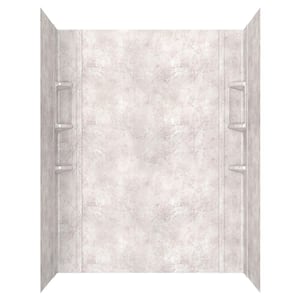 Ovation 32 in. x 60 in. x 72 in. 5-Piece Glue-Up Alcove Shower Wall Set in Beige Parchment