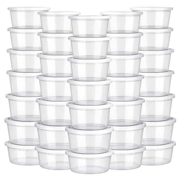 60 Set Leak-Proof BPA Free Deli Containers with Lids 16 oz. Airtight Plastic Food Storage Freezer Microwave Safe