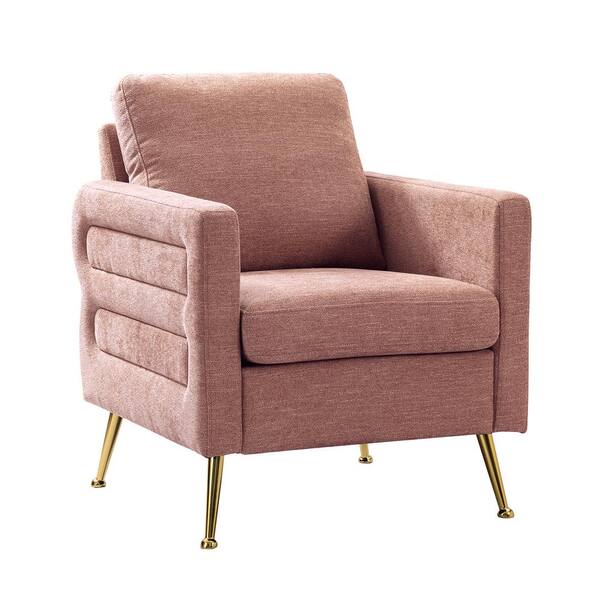 ARTFUL LIVING DESIGN Estela Blush Armchair with Metal Legs KNM228-BLUSH ...