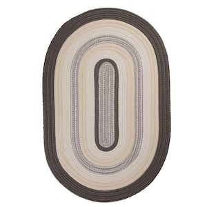 Frontier Grey 2 ft. x 3 ft. Oval Braided Area Rug