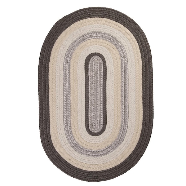 Home Decorators Collection Frontier Grey 2 ft. x 3 ft. Oval Braided Area Rug