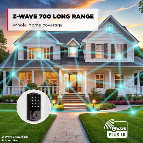 Kwikset HomeConnect 918 Venetian Bronze Traditional Z-Wave Long