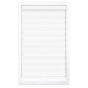 White Cordless Light Filtering Zebra Polyester Roller Shade, 60 in. W x 72 in. L