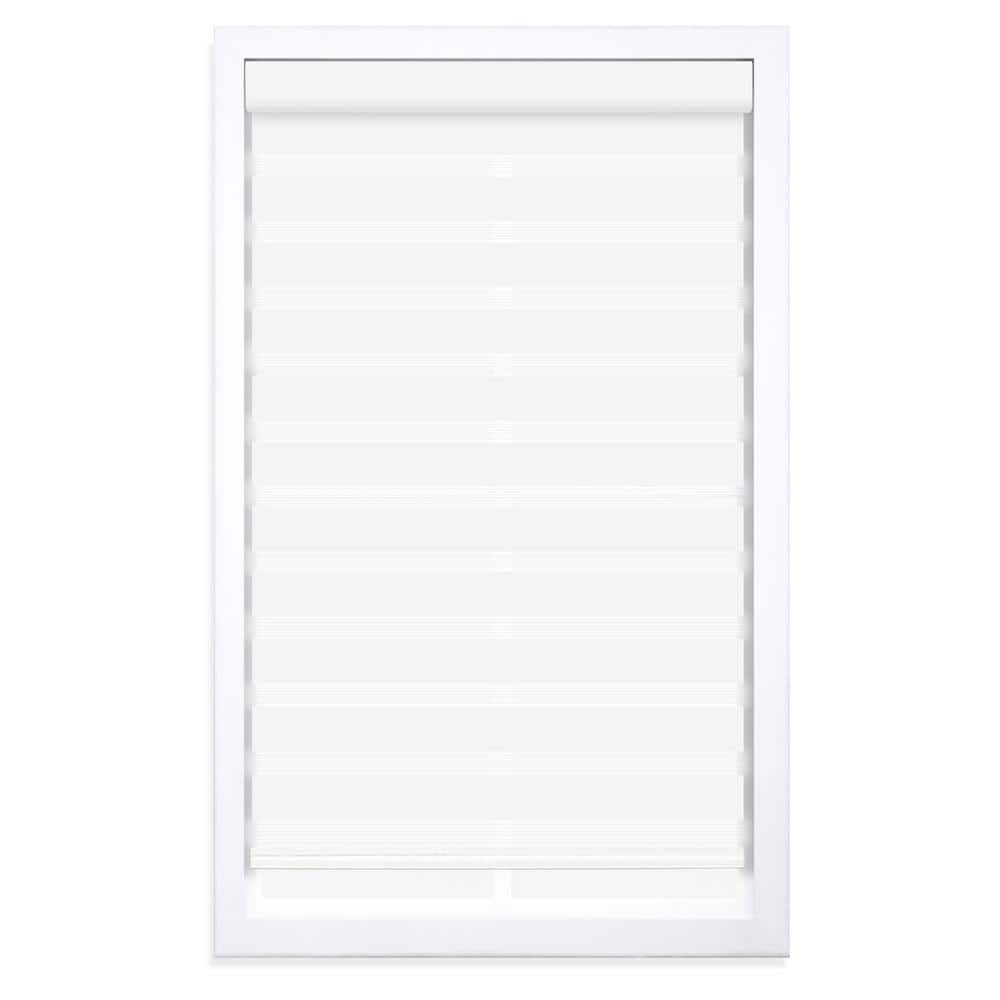 Perfect Lift Window Treatment White Cordless Light Filtering Zebra ...