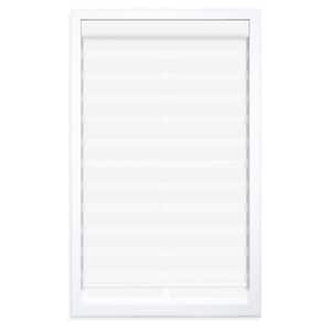 White Cordless Light Filtering Zebra Polyester Roller Shade, 72 in. W x 72 in. L