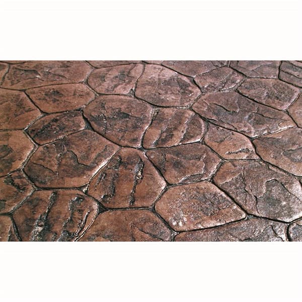 29 in. x 29 in. Random Stone Yellow Texture Mat Concrete Stamp