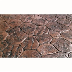 29 in. x 29 in. Random Stone Red Texture Mat Concrete Stamp