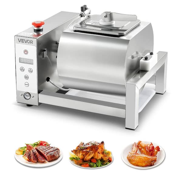 Meat Tumbler Marinator, 10L Vacuum Tumbler Marinating Machine with Automatic Bidirectional Rotation