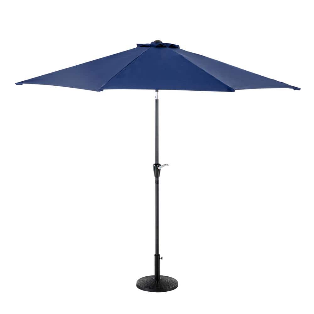 Tilt Outdoor Patio Umbrella with Base | Blue