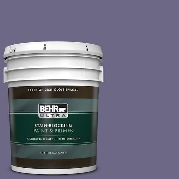 BEHR ULTRA 5 gal. #PPU16-18 Hyacinth Arbor Semi-Gloss Enamel Exterior Paint & Primer