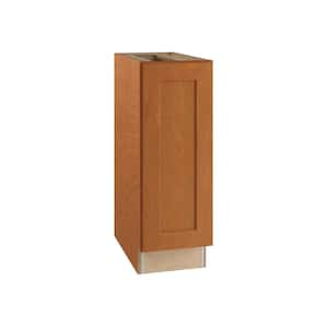 Newport 9 in. W x 24 in. D x 34.5 in. H Assembled Plywood Full Height Door Base Kitchen Cabinet in Cinnamon LH