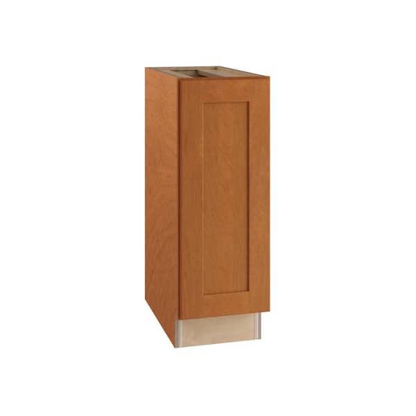 Home Decorators Collection Hargrove Cinnamon Stain Plywood Shaker Assembled Bathroom Cabinet FH L Soft Close 12 in W x 21 in D x 34.5 in H