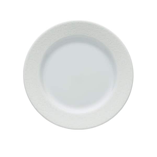 Oneida 6.5 in. Ivy Flourish Porcelain Round Rim Plates (Set of 24)