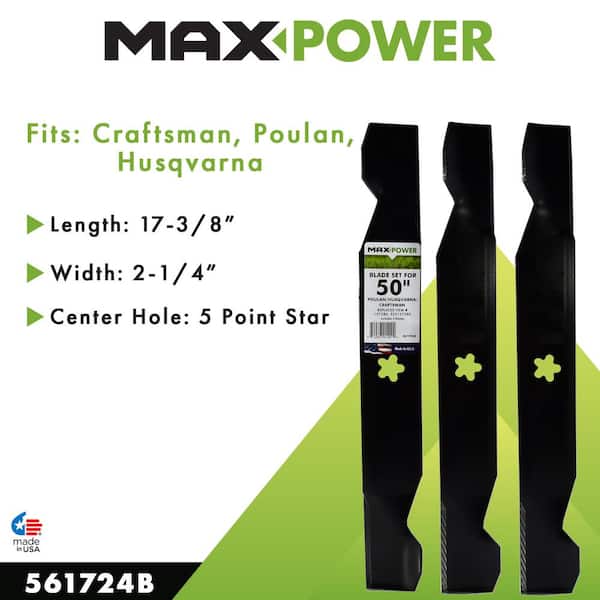 MaxPower 3 Blade Set for Many 50 in. Cut Craftsman
