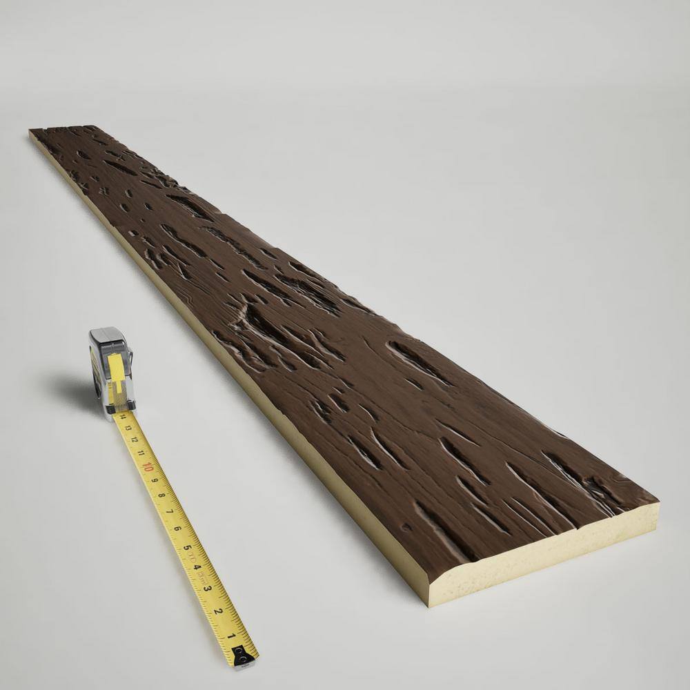 Aged Pecky Cypress Faux Wood Beam Plank, 10' x 6"