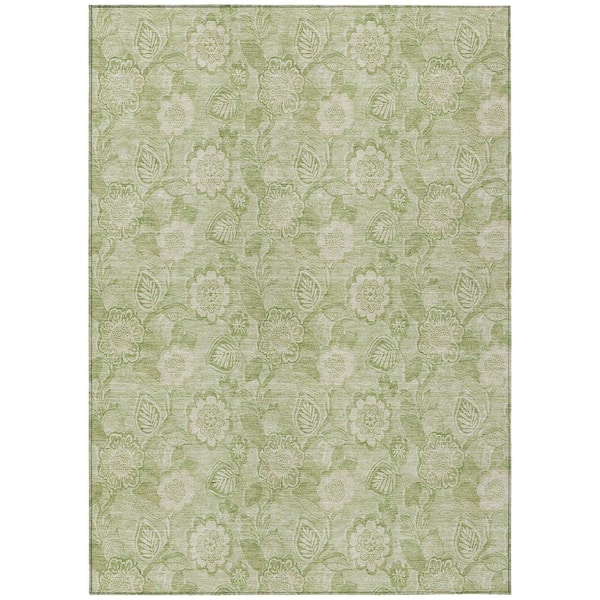 Chantille Machine Washable Indoor/Outdoor Abstract ACN1939 Sage 3 ft. x 4 ft. Area Rug