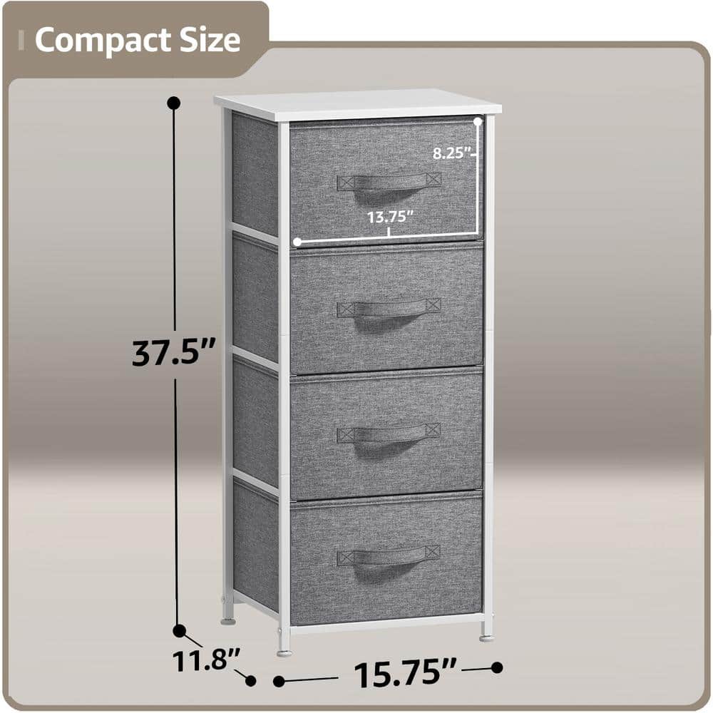 Sorbus Fusion 4-Drawer Nursery Dresser in White with Deep Soft-Close Drawers