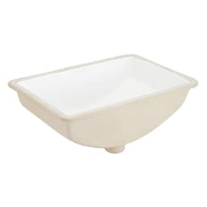 Myers 21.06 in. Corner Bathroom Sink in Biscuit Vitreous China