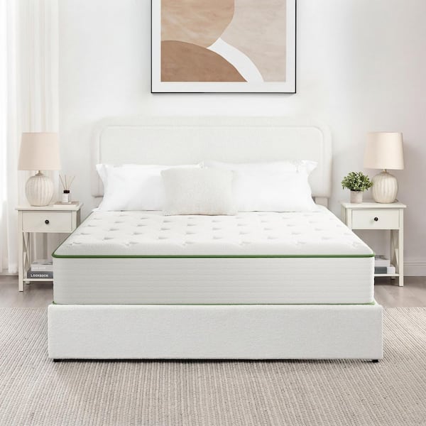Queen Size Plush Hybrid Gel Memory Foam 10 in. Innerspring Euro Top Support and Motion Isolation Mattress