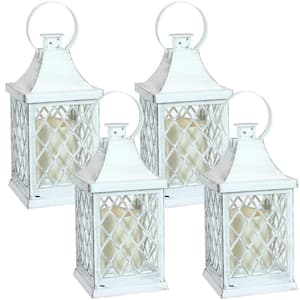 Ligonier White Battery-Powered LED Candle Indoor Lantern - 10 in. (4-Pack)