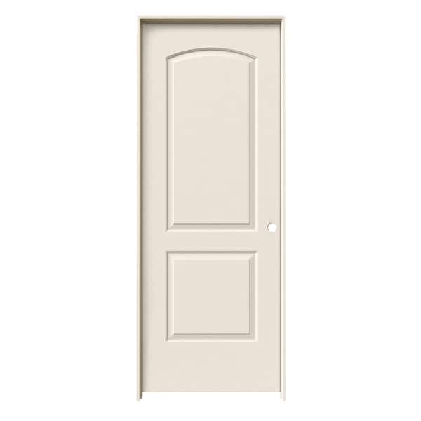 JELD-WEN 28 in. x 80 in. Continental Primed Left-Hand Smooth Solid Core Molded Composite MDF Single Prehung Interior Door