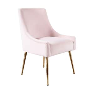 Meghan Velvet Dining Chair, Blush Pink