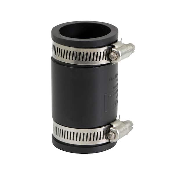 PLUMBFLEX 1-1/4 in. PVC Flexible Coupling with Stainless Steel Clamps