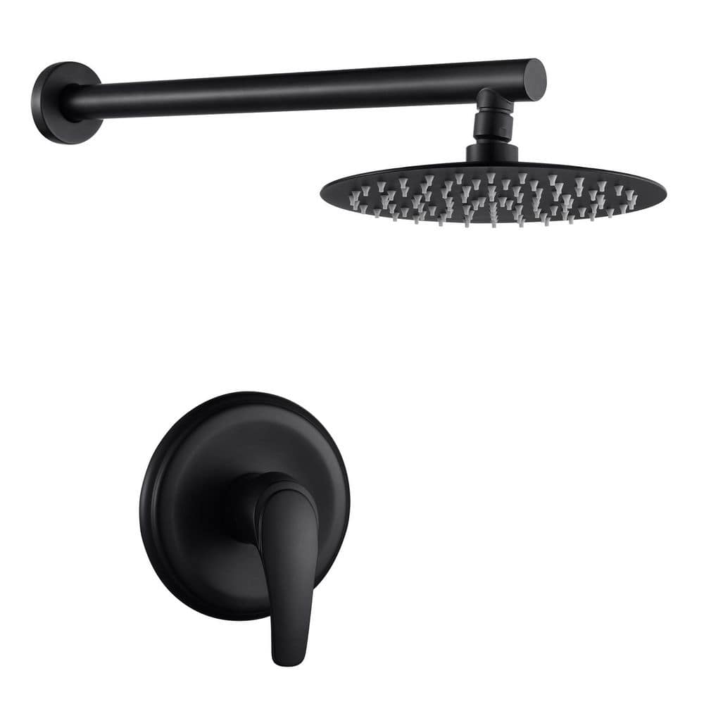 Rainfull Single Handle 1-Spray 9 in. Shower Faucet 1.8 GPM Kit with Pressure Balance Valve in Matte Black price history on PriceWatchPro