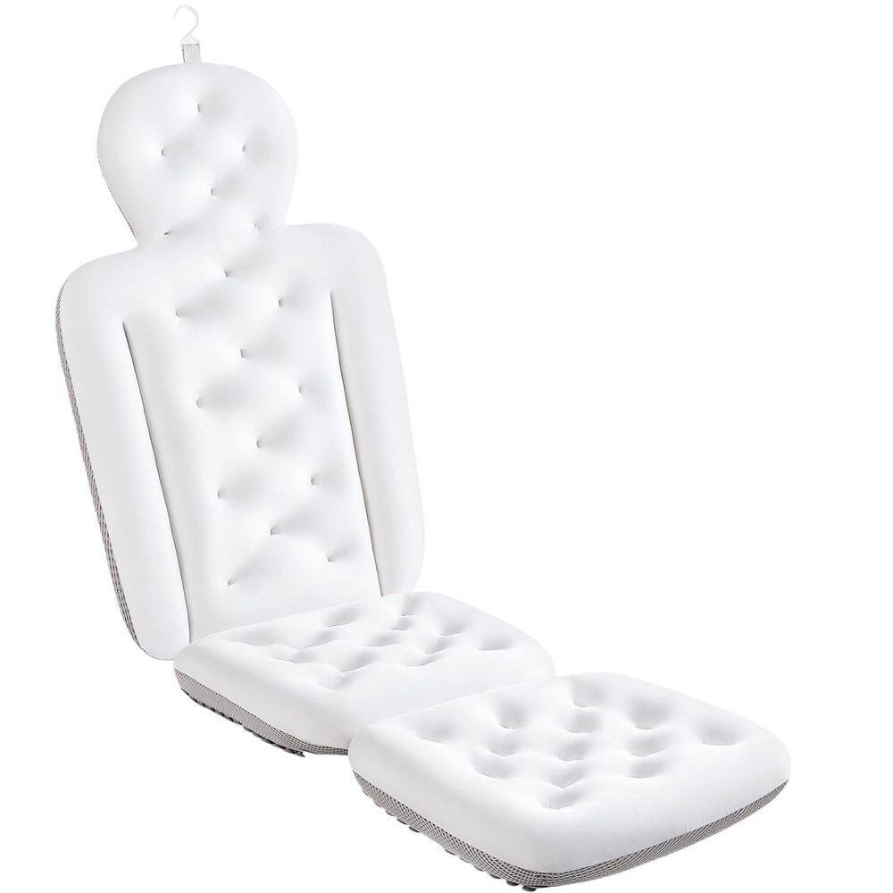51 in. x 16 in. Full Body Bath Pillow in White, Made of Polyester Materials, Thick Bathtub Cushion with Laundry Bag price history on PriceWatchPro