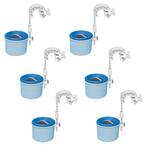 Deluxe Wall Mounted Swimming Pool Surface Automatic Skimmers (6-Pack)