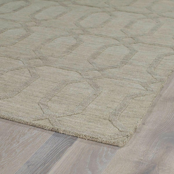 Imprints Modern Oatmeal 4 ft. x 6 ft. Area Rug