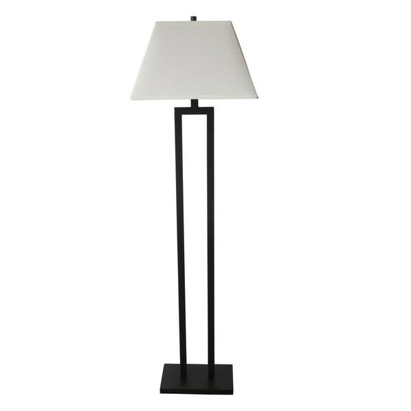 Fangio Lighting 60 In. Contemporary Metal Floor Lamp In A Bronze Finish ...