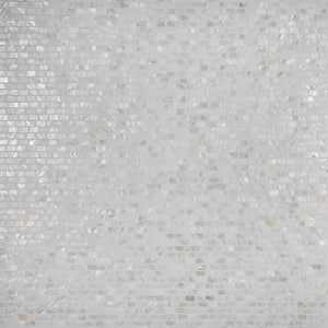 Conchella Subway White 11-1/2"x 11-7/8" Natural Seashell Mosaic