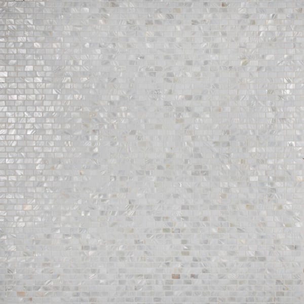 Merola Tile Conchella Subway White 11-1/2 in. x 11-7/8 in. Natural Shell Mosaic Tile (0.97 sq. ft./Each)