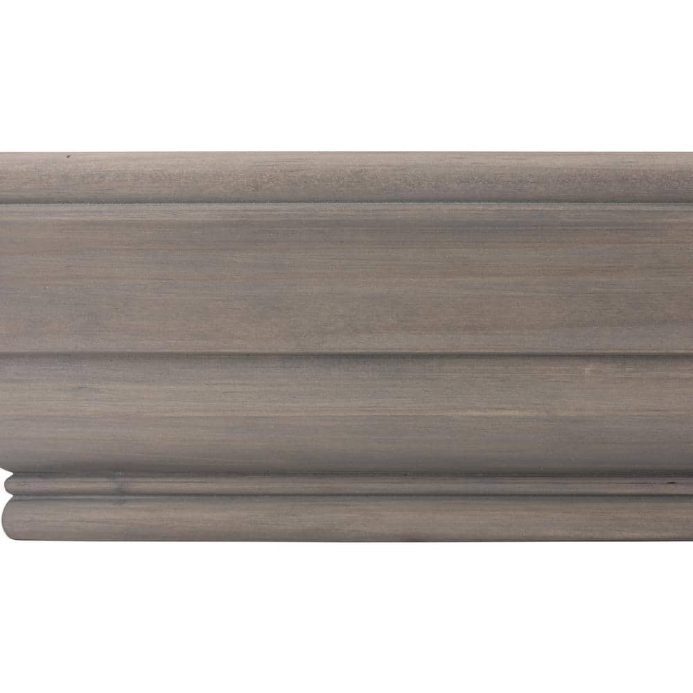 48" Ash Gray Stained Wood Floating Mantel Shelf