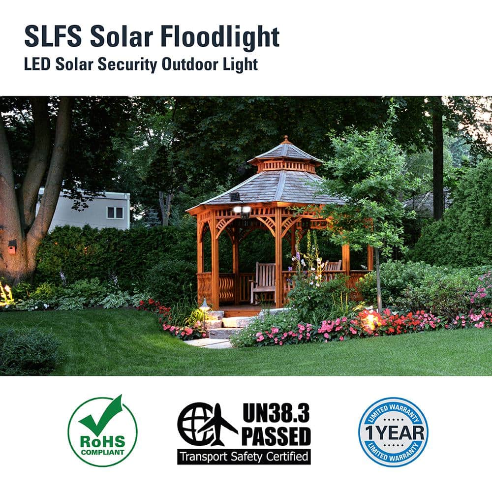 White Solar LED Security Flood Light with Motion Sensor