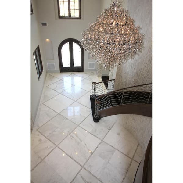 Emser KALTA FIORE 5-Pack Kalta Fiore 12-in x 24-in Polished Natural Stone Marble Look Tile