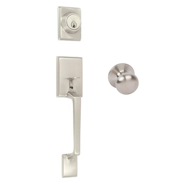 DELANEY HARDWARE Capri Satin Nickel Single Dummy Entry Door Handleset