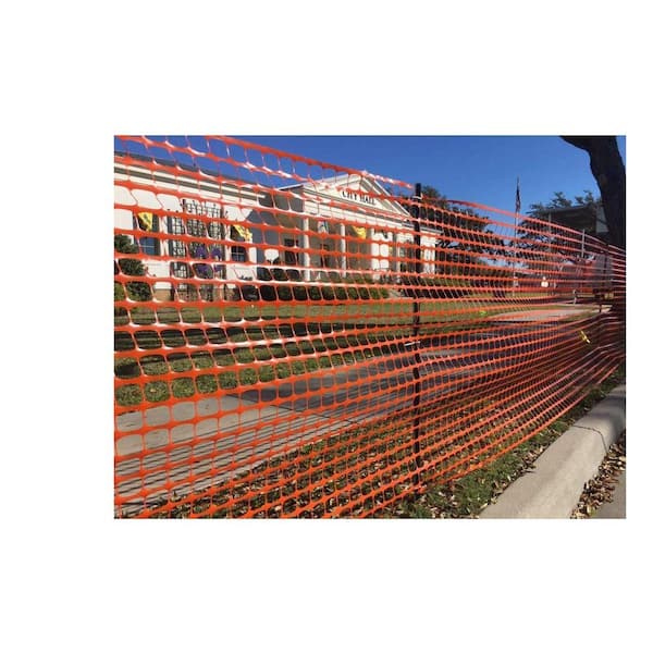 BOEN 4 ft. x 100 ft. Orange Temporary Fence, Mesh Snow Fence, Plastic,  Safety Garden Netting, Above Ground Barrier (2-Pack) SF-41002 - The Home  Depot