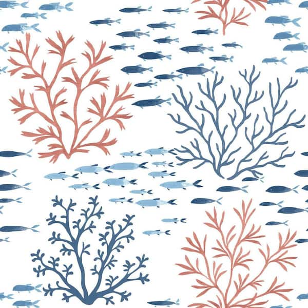 York Wallcoverings 56 sq. ft. Marine Garden Wallpaper
