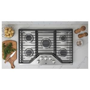 30 in. Gas Cooktop in Stainless Steel with 5 Burners Including Power Burners