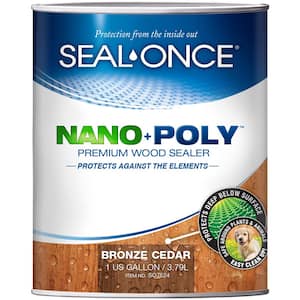 Seal-Once 1 gal. Bronze Cedar Ready Mix Exterior Penetrating Wood Stain and Sealer with Polyurethane