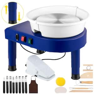 Pottery Wheel, 14 in. Ceramic Forming Machine, 0-300RPM Speed, 0-7.8 in. Lift Table, Electric Clay Machine Foot Pedal